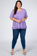 Lavender Tiered Plus Top