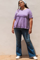 Lavender Tiered Plus Top