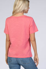 Pink Short Sleeve Top