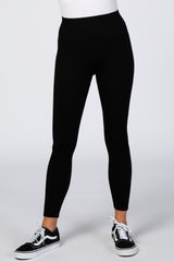 Black Ribbed Leggings