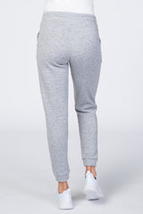 Heather Grey Drawstring Maternity Sweatpants