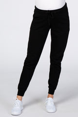 Black Drawstring Maternity Sweatpants