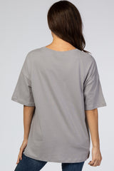 Grey Basic Short Sleeve Tee