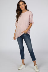 Light Pink Basic Short Sleeve Tee