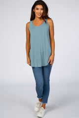 Light Teal Basic Sleeveless Top