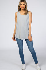 Light Grey Basic Sleeveless Top