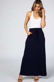 Navy Blue Maxi Skirt