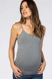 Heather Grey Fitted Maternity Cami