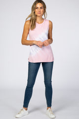 Pink Tie Dye Sleeveless Top