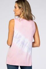 Pink Tie Dye Sleeveless Top