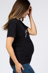 Black "Girl Mama" Graphic Maternity Tee