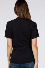 Black "Girl Mama" Graphic Maternity Tee