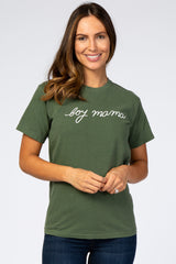 Olive "Boy Mama" Graphic Tee