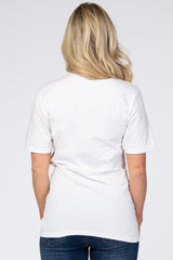 White "Babe" Graphic Maternity Tee