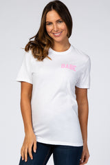 White "Babe" Graphic Maternity Tee