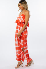 Coral Tie Dye Maxi Dress