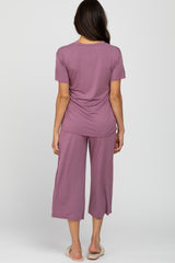 Mauve V-Neck Sleep Set