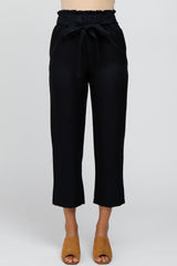 Black Front Tie Dress Pants