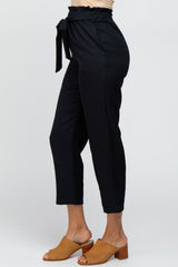 Black Front Tie Dress Pants