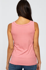 Mauve Ribbed Tank Top