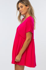 Fuchsia Ruffle Accent Dress