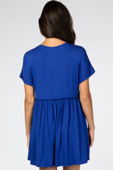 Royal Blue Ruffle Accent Dress