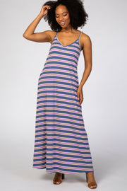 Blue Stripped Maxi Dress