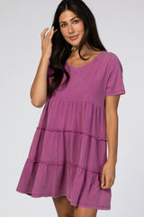 Violet Tiered Mini Dress