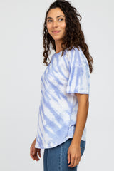 Blue Tie Dye Short Sleeve Top