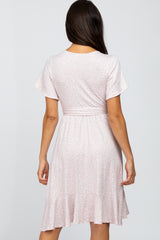 Light Pink Polka Dot Ruffle Dress