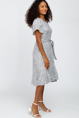 White Polka Dot Ruffle Dress