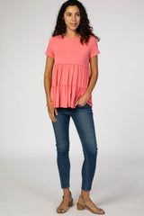 Coral Tiered Top