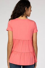 Coral Tiered Top