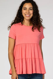 Coral Tiered Top