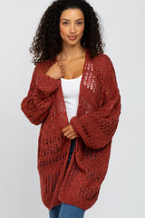 Rust Knit Cardigan