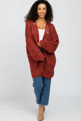 Rust Knit Cardigan