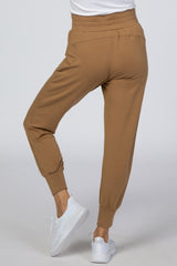 Camel Drawstring Jogger Pants