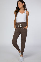 Mocha Drawstring Jogger Pants