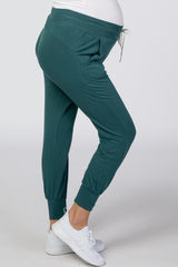 Teal Maternity Drawstring Jogger Pants