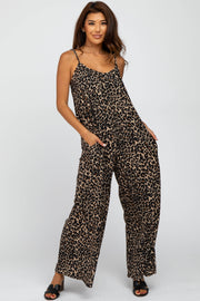 Brown Animal Print Jumpsuit