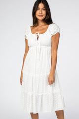 Ivory Eyelet Midi Dress