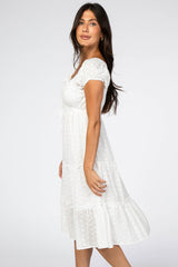 Ivory Eyelet Midi Dress