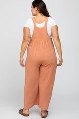 Mauve Linen Plus Overalls