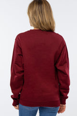 Burgundy "Girl Mama" Fleece Sweatshirt