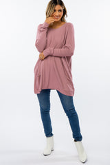 Lavender Pocketed Dolman Sleeve Top