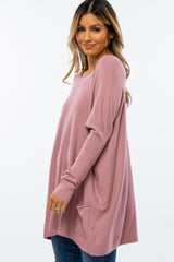 Lavender Pocketed Dolman Sleeve Top