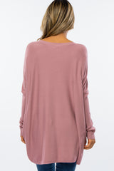 Lavender Pocketed Dolman Sleeve Top