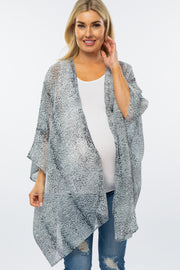 Light Blue Animal Print Maternity Cover Up