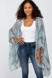 Light Blue Animal Print Cover Up