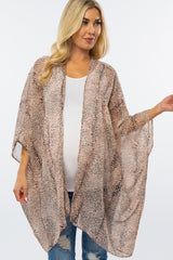 Taupe Animal Print Maternity Cover Up